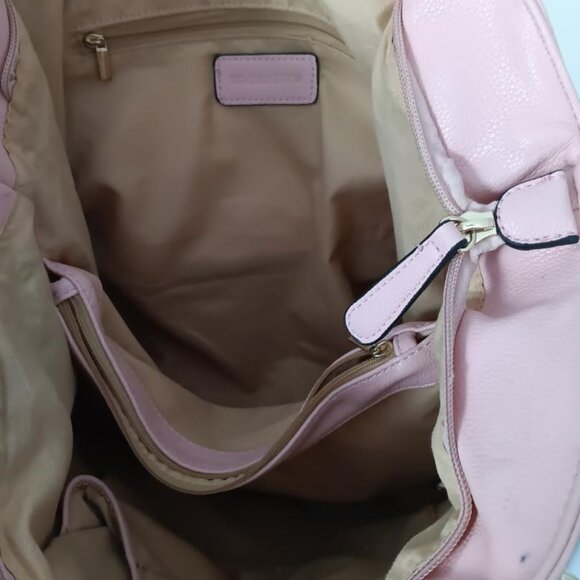 MG Collection Samantha Weave Belt Hobo Handbag PINK - Picture 2 of 3